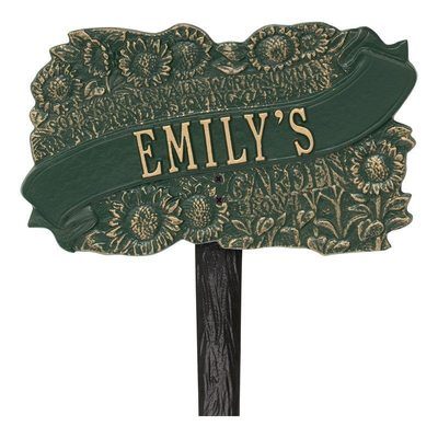 Personalized Sunflower Verde Dedication Plaque